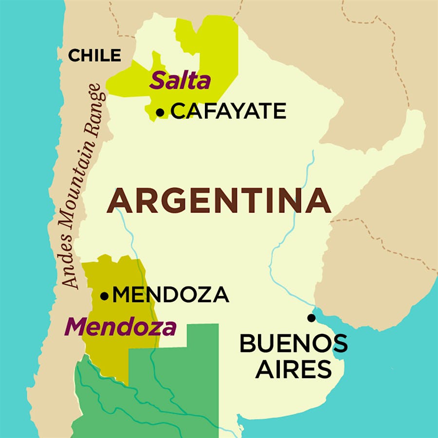 Map of top level country of this wine